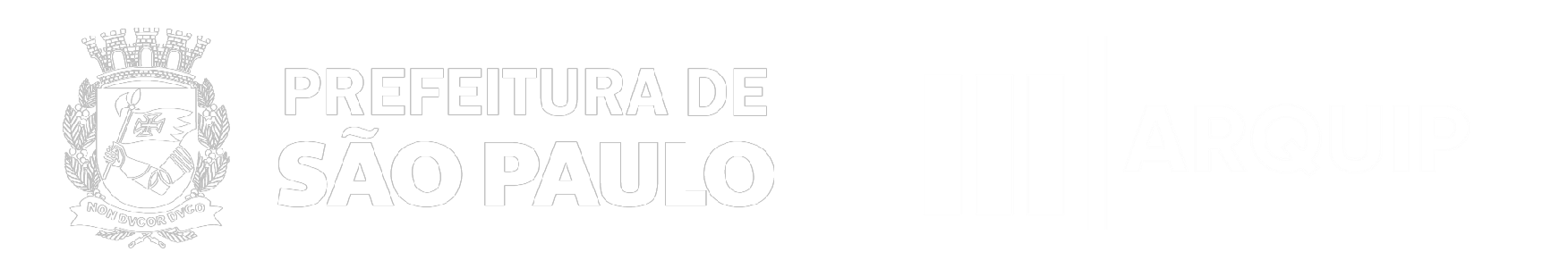 Logomarca da Prefeitura de São Paulo monocromatico branco